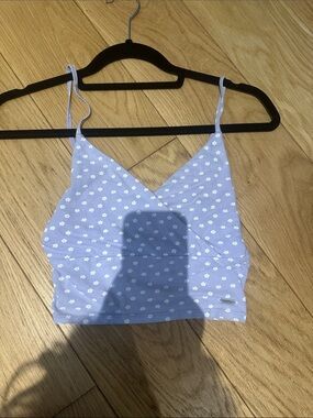 Light Purple Floral Crop Cami Top